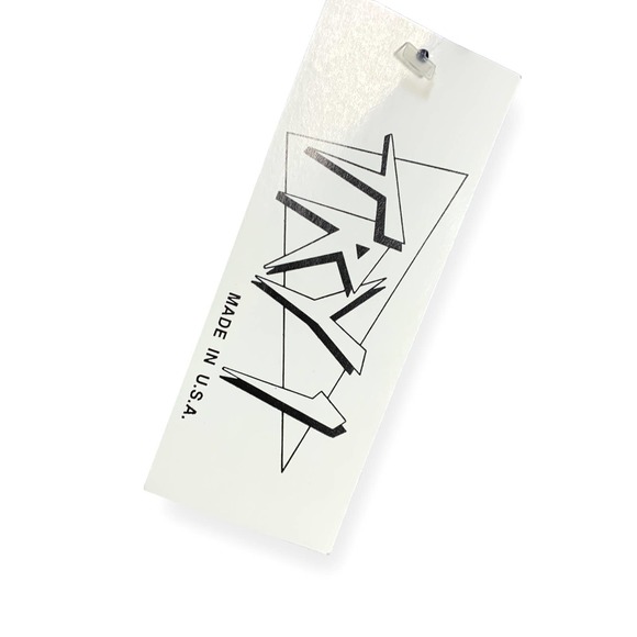 NWT Vintage Try 1 Cropped Blue White Polka-Dot Button Down Blouse Top- Medium - Picture 9 of 9